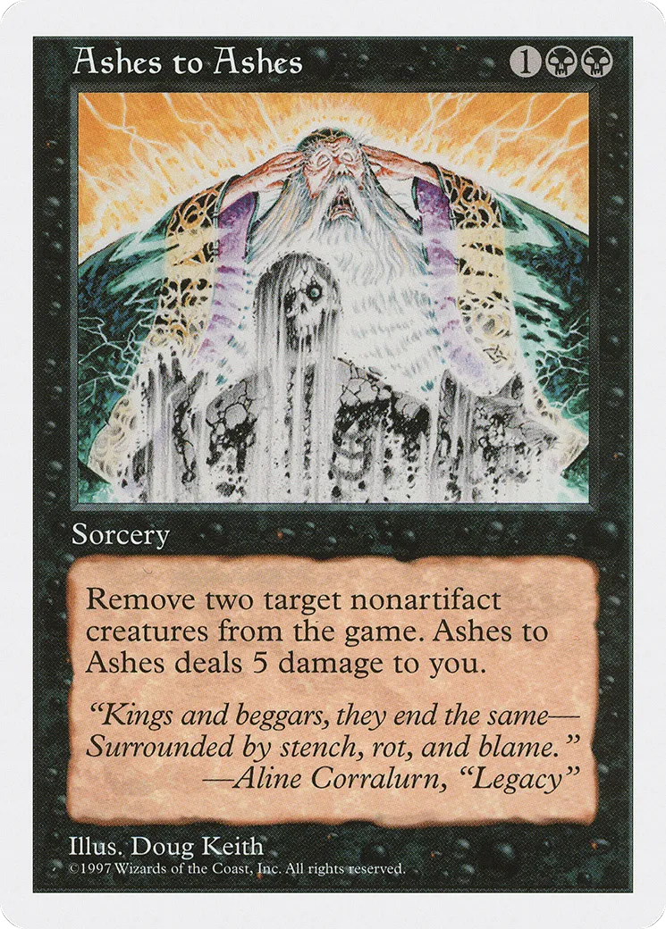 Ashes to Ashes — Fifth Edition — Magic: The Gathering