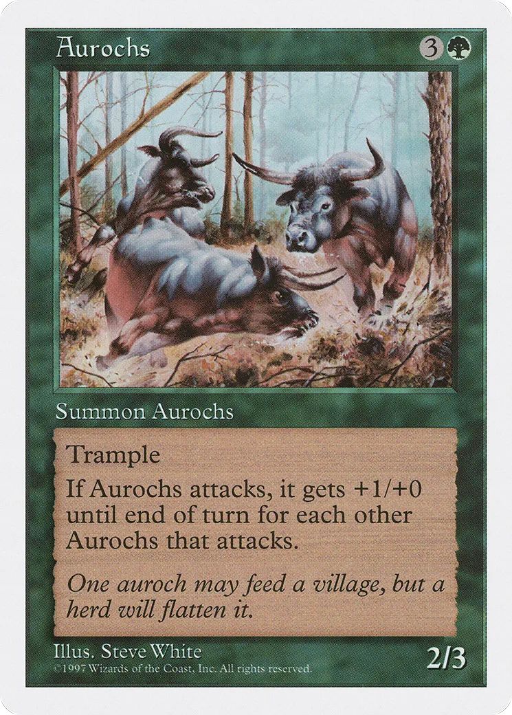 Aurochs — Fifth Edition — Magic: The Gathering
