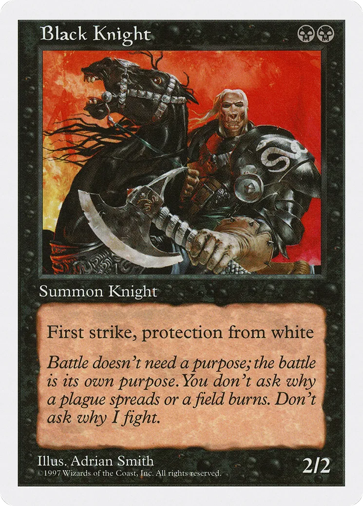 Chevalier noir — Fifth Edition — Magic: The Gathering