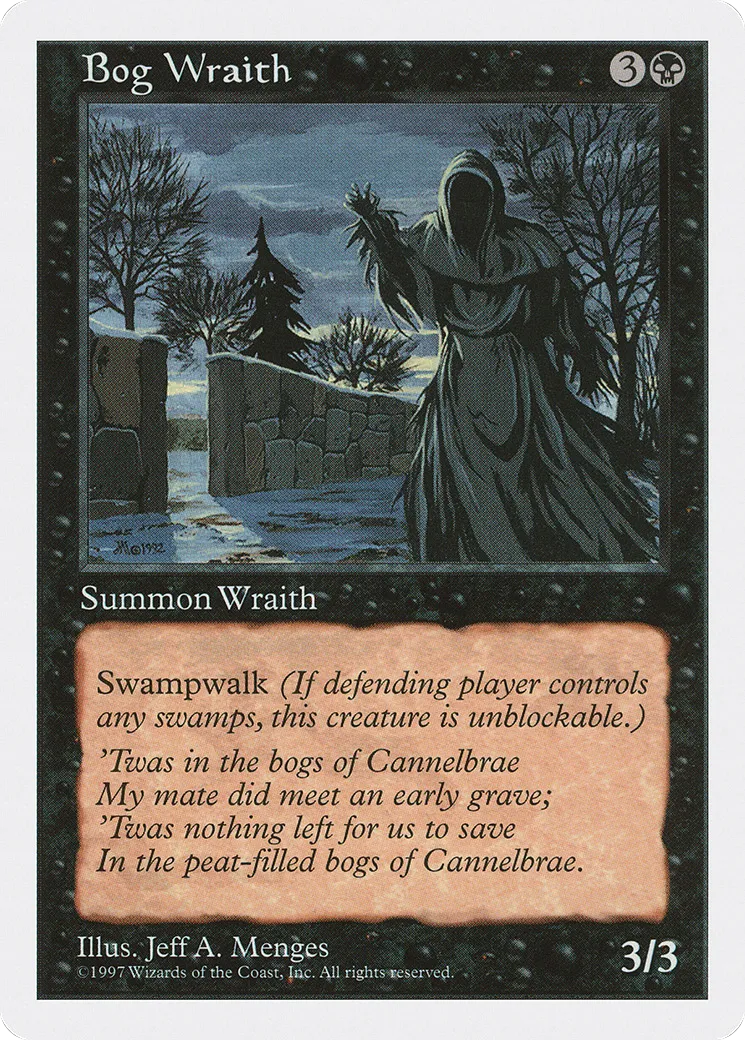 Bog Wraith — Fifth Edition — Magic: The Gathering