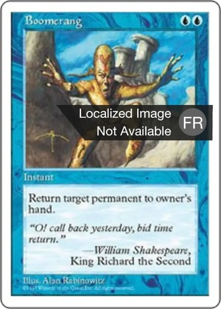 Boomerang — Fifth Edition — Magic: The Gathering