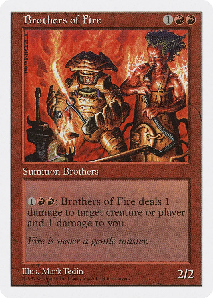 Brothers of Fire — Fifth Edition — Magic: The Gathering