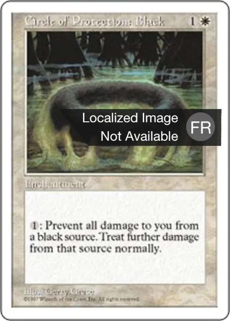 Cercle de protection : noir — Fifth Edition — Magic: The Gathering