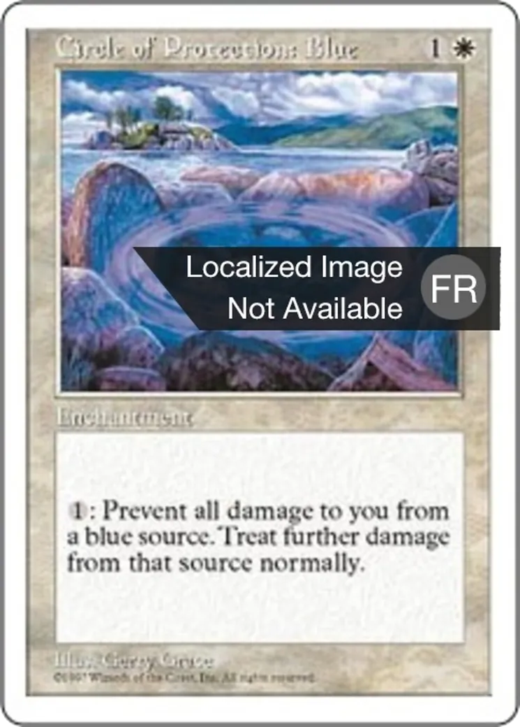 Cercle de protection : bleu — Fifth Edition — Magic: The Gathering