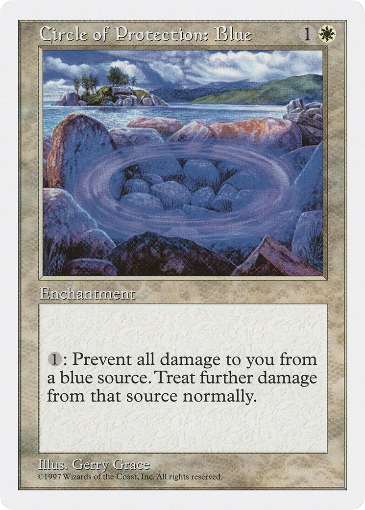 Circle of Protection: Blue — Fifth Edition — Magic: The Gathering