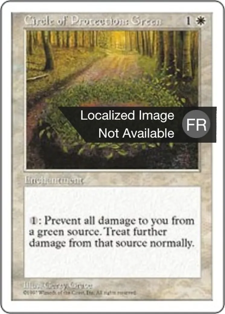 Cercle de protection : vert — Fifth Edition — Magic: The Gathering
