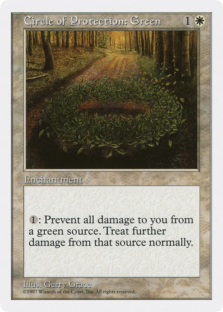 Cercle de protection : vert — Fifth Edition — Magic: The Gathering