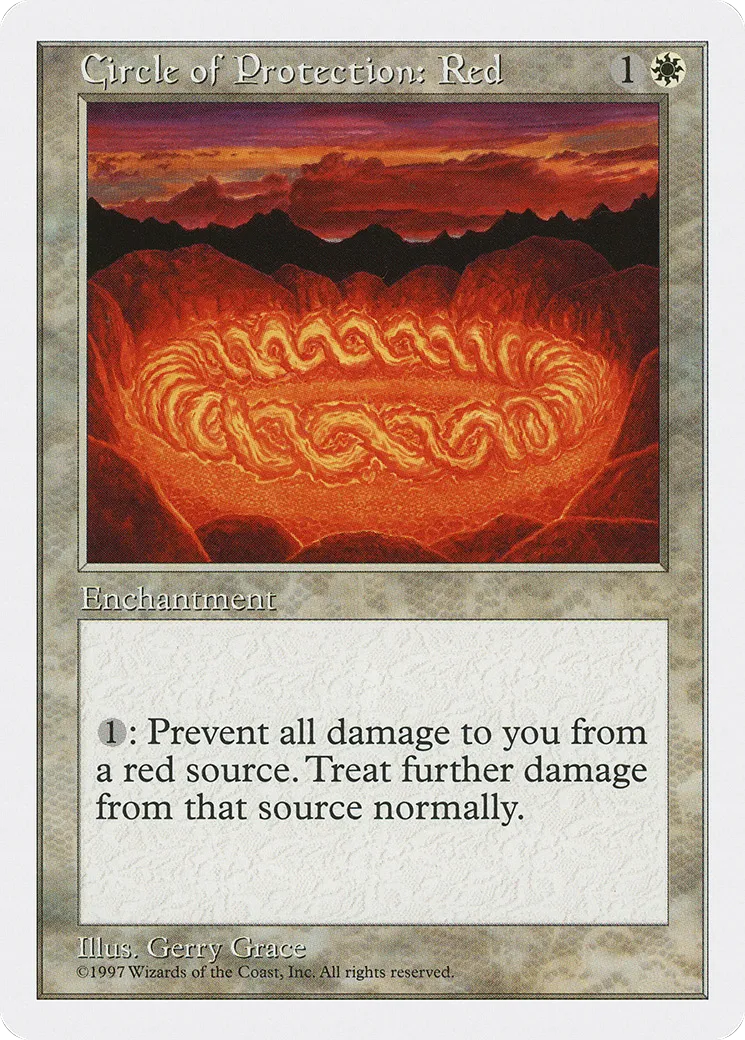Cercle de protection : rouge — Fifth Edition — Magic: The Gathering