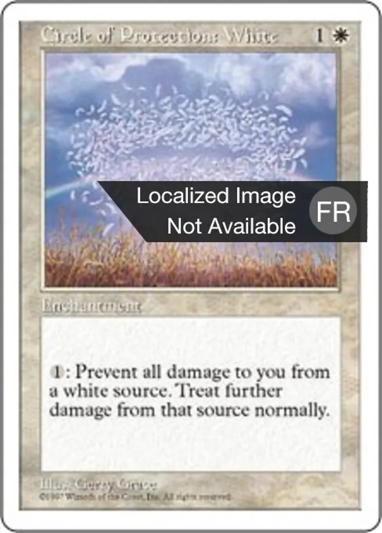 Cercle de protection : blanc — Fifth Edition — Magic: The Gathering