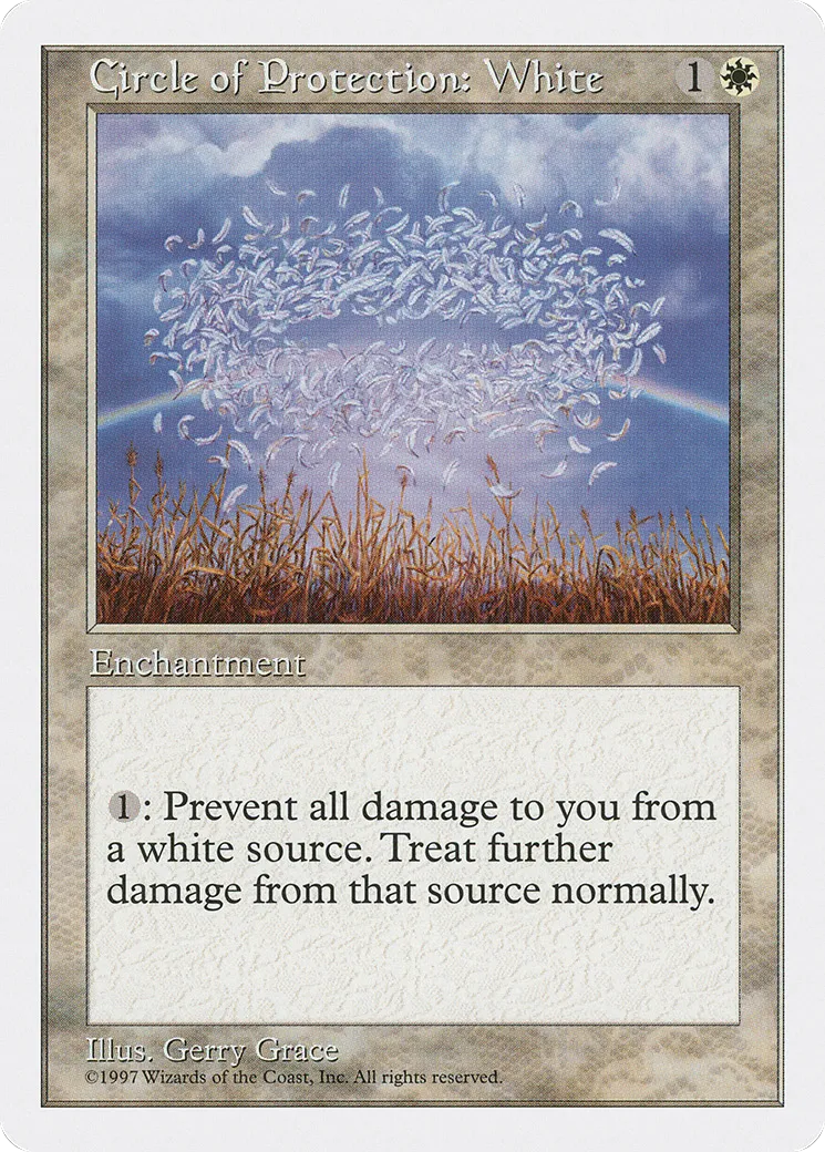 Cercle de protection : blanc — Fifth Edition — Magic: The Gathering