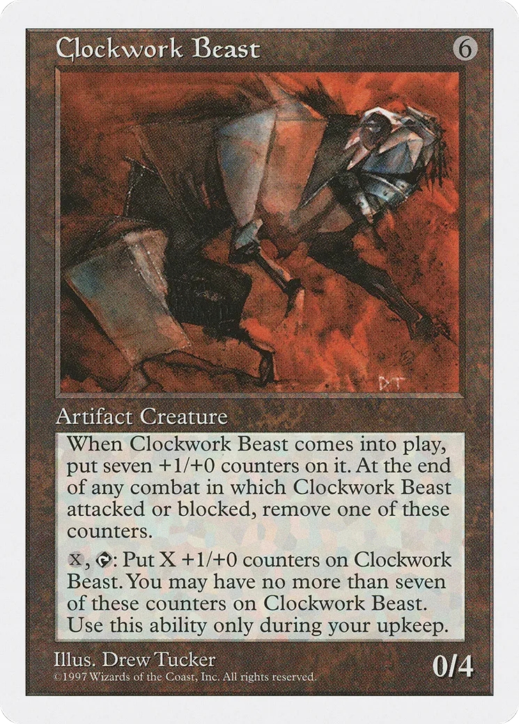 Clockwork Beast — Fifth Edition — Magic: The Gathering
