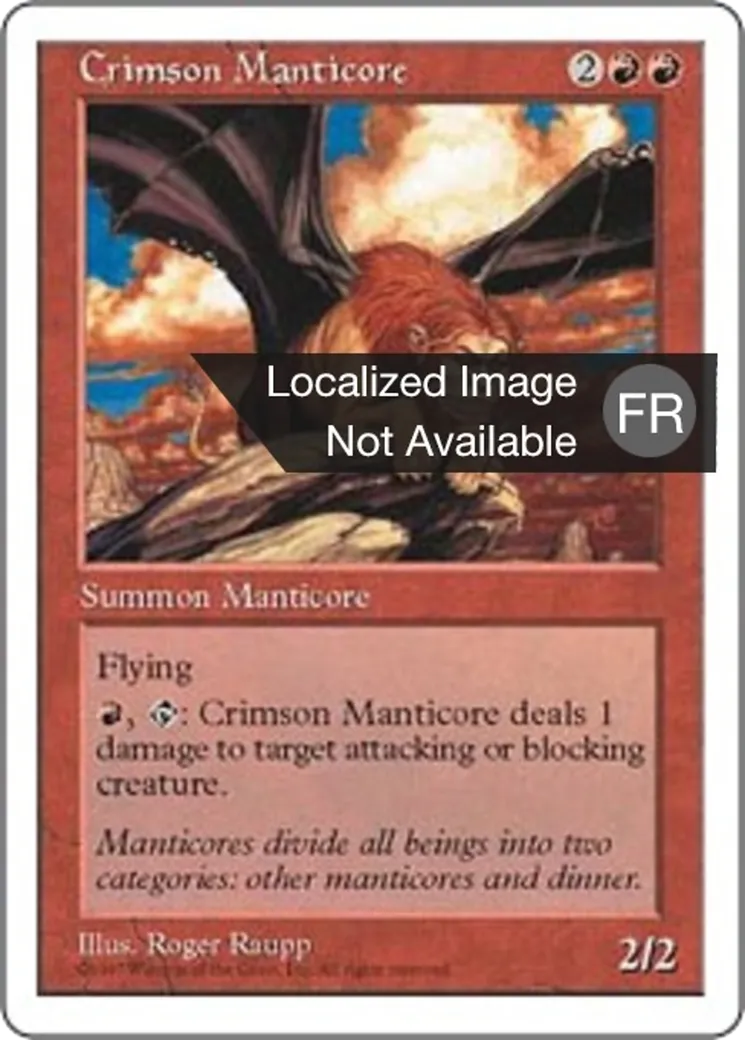 Manticore pourpre from Fifth Edition - Magic: The Gathering