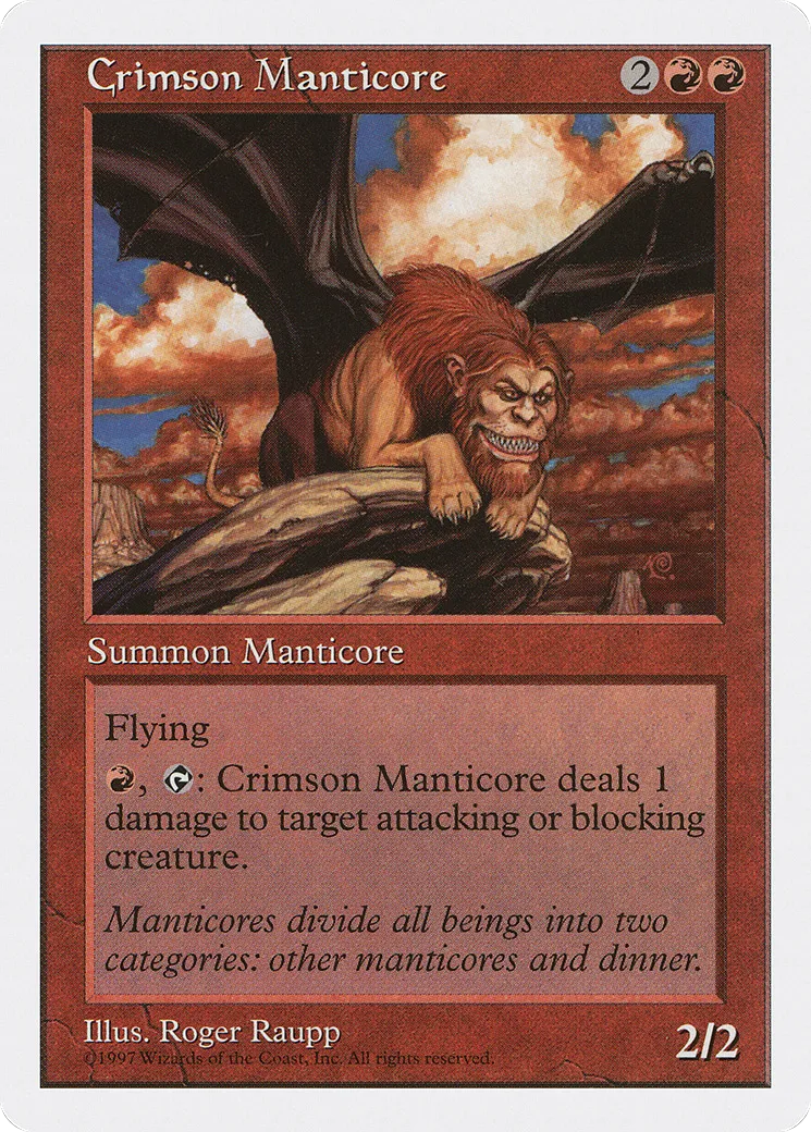 Crimson Manticore — Fifth Edition — Magic: The Gathering