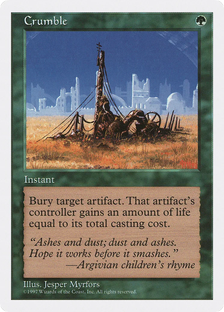 Crumble from Fifth Edition - Magic: The Gathering