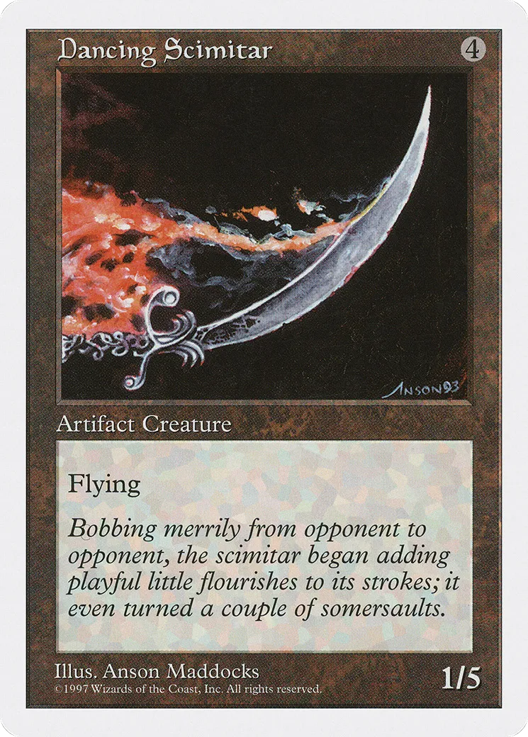 Cimeterre dansant — Fifth Edition — Magic: The Gathering