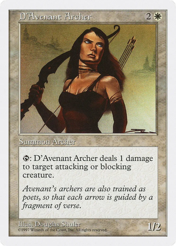 D'Avenant Archer — Fifth Edition — Magic: The Gathering