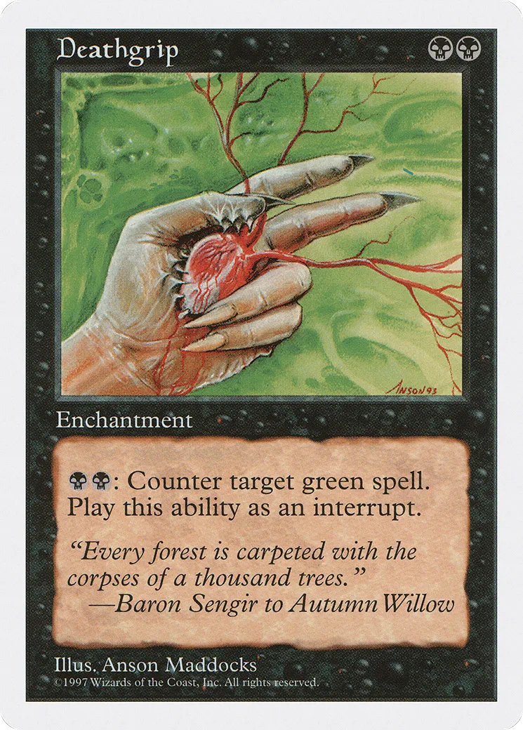 Deathgrip — Fifth Edition — Magic: The Gathering