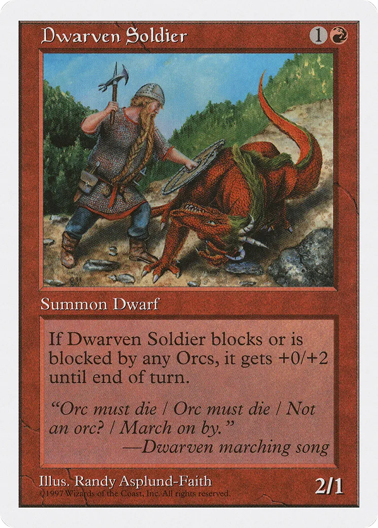 Soldat nain — Fifth Edition — Magic: The Gathering