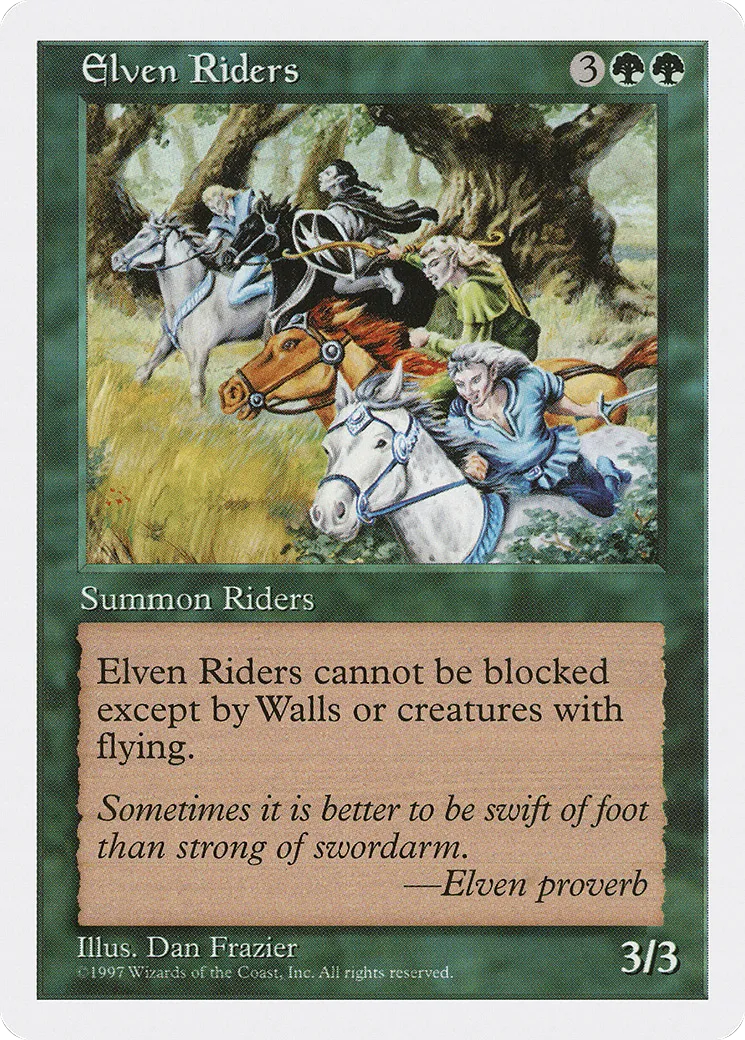 Cavaliers elfes — Fifth Edition — Magic: The Gathering