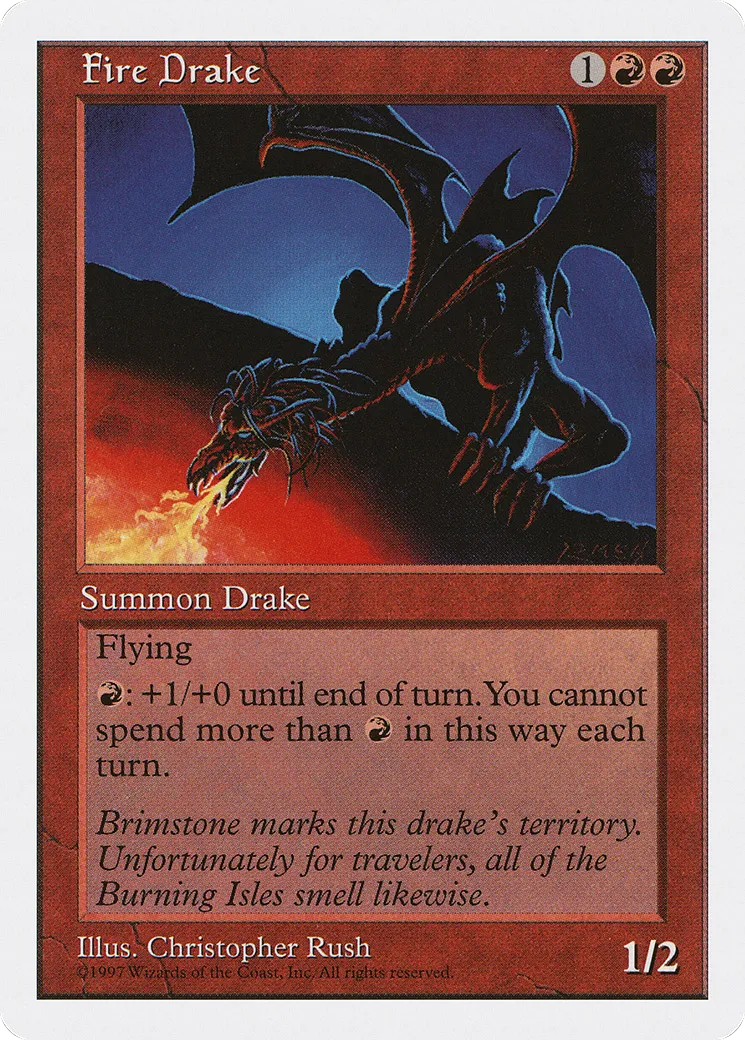 Fire Drake — Fifth Edition — Magic: The Gathering