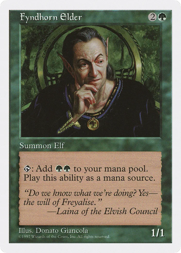 Fyndhorn Elder — Fifth Edition — Magic: The Gathering
