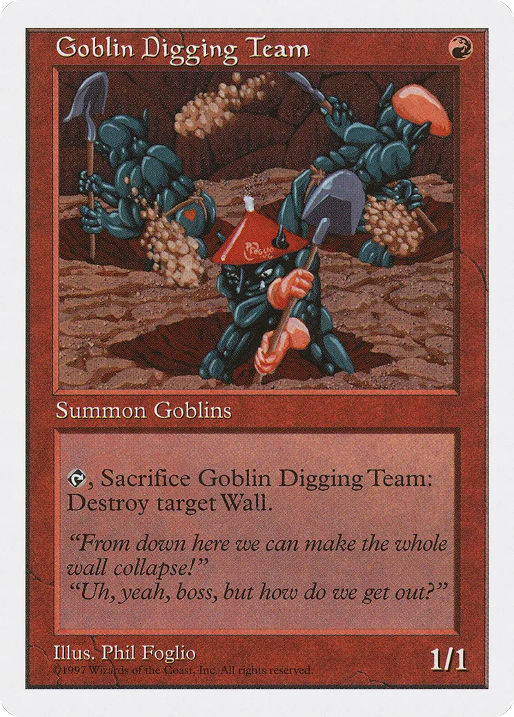 Goblin Digging Team — Fifth Edition — Magic: The Gathering