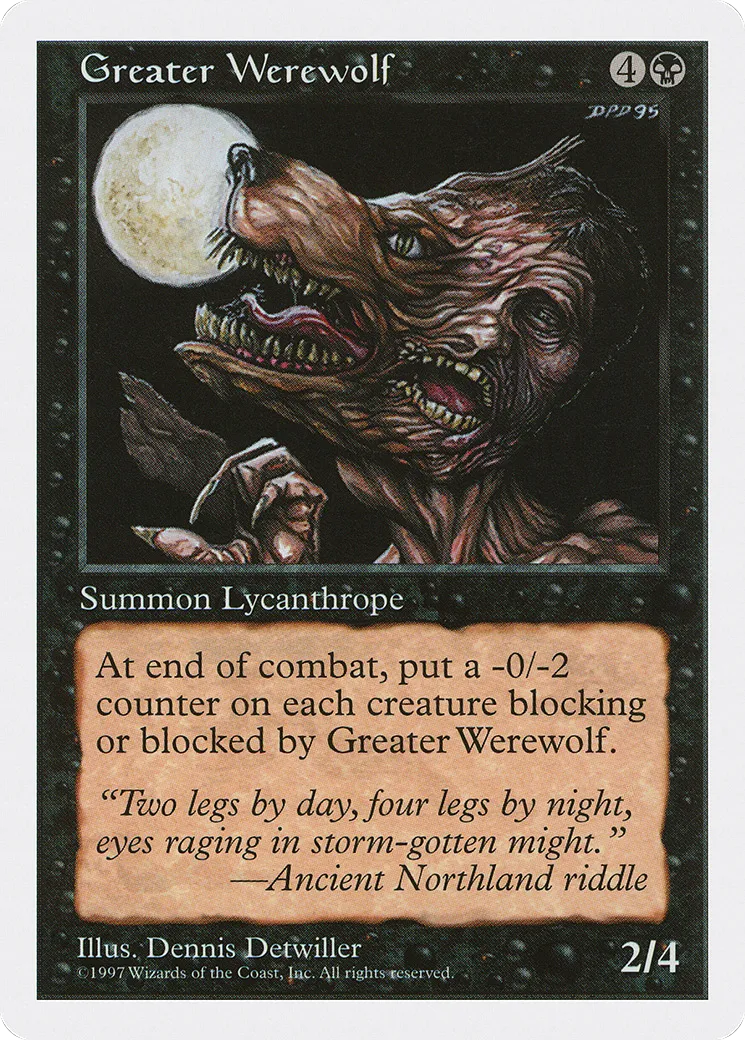 Greater Werewolf — Fifth Edition — Magic: The Gathering