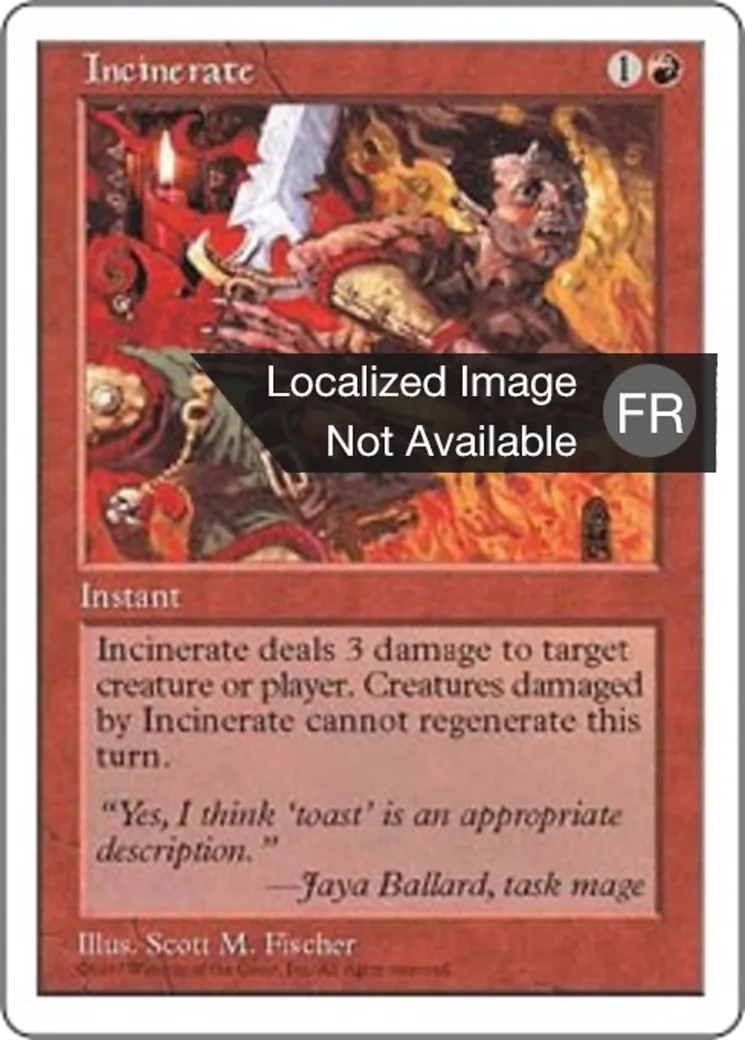 Incinération — Fifth Edition — Magic: The Gathering