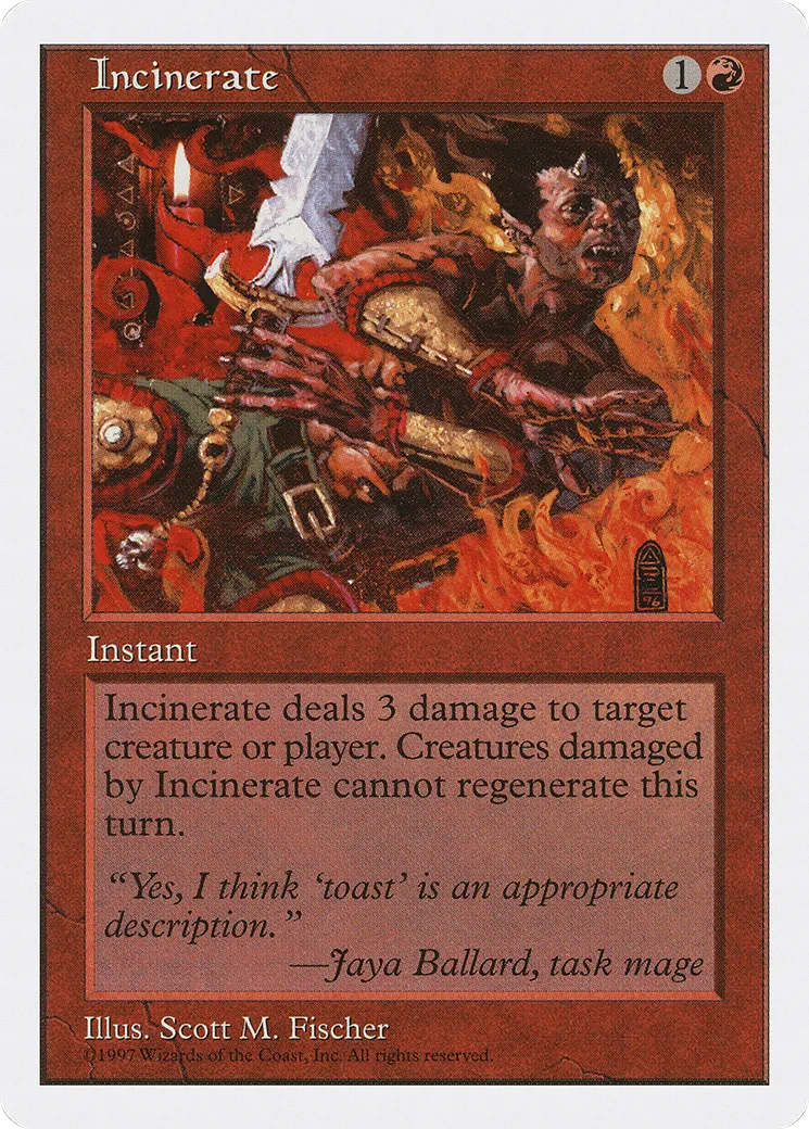 Incinération — Fifth Edition — Magic: The Gathering