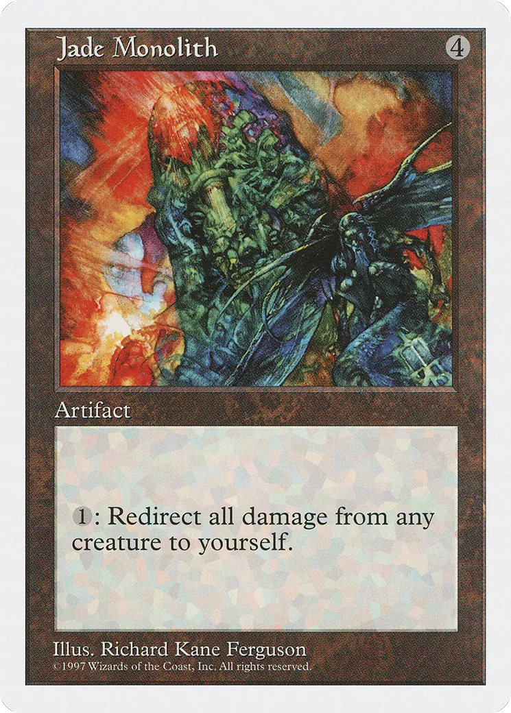 Jade Monolith — Fifth Edition — Magic: The Gathering