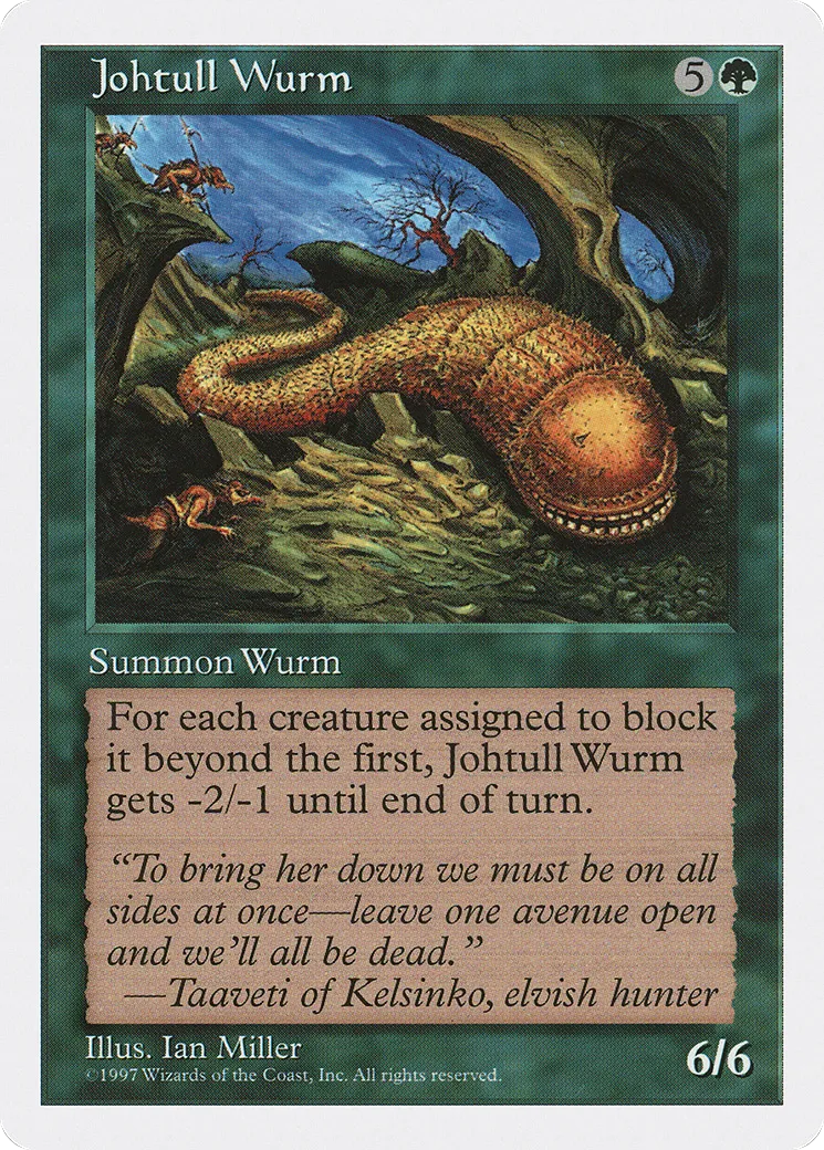 Johtull Wurm — Fifth Edition — Magic: The Gathering