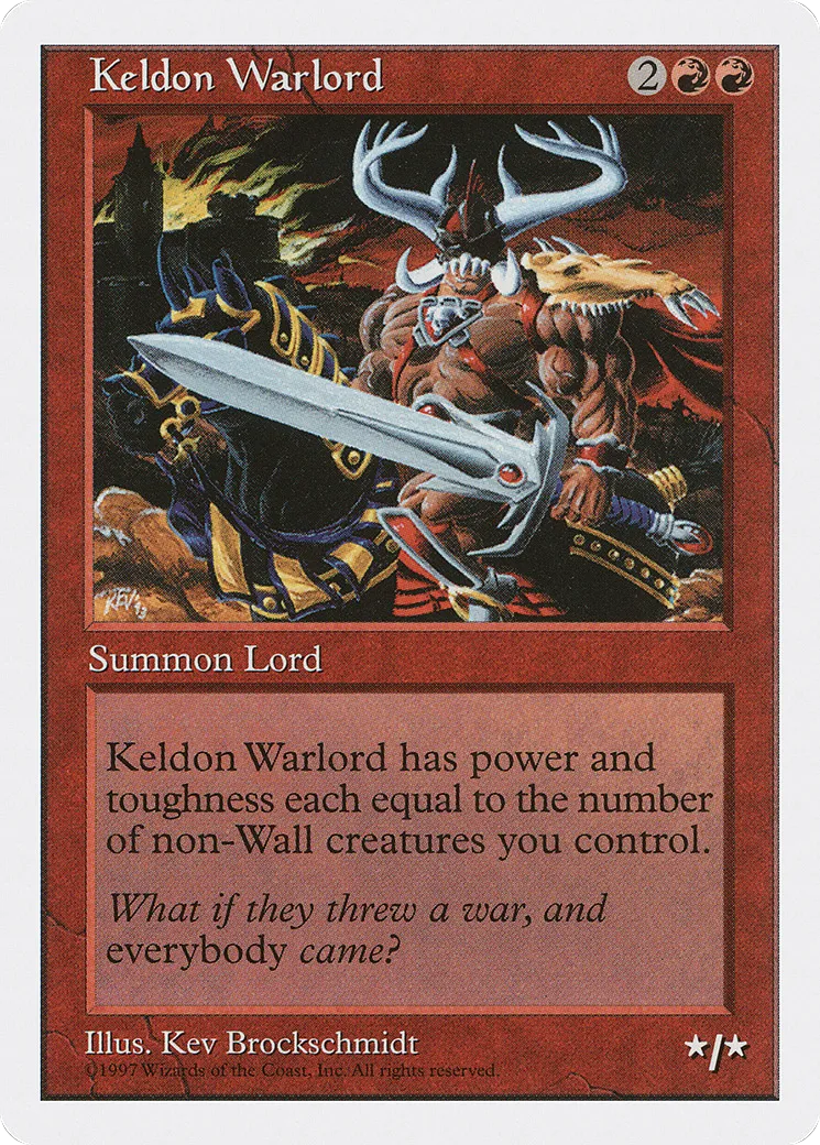 Keldon Warlord from Fifth Edition - Magic: The Gathering