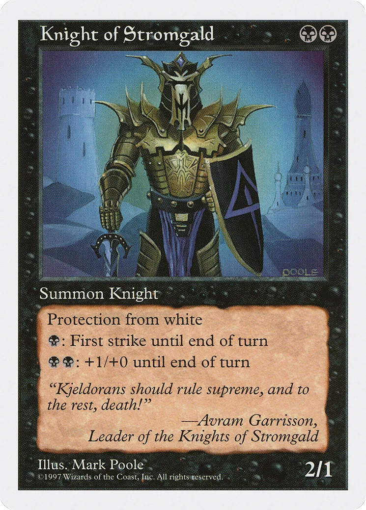 Knight of Stromgald — Fifth Edition — Magic: The Gathering