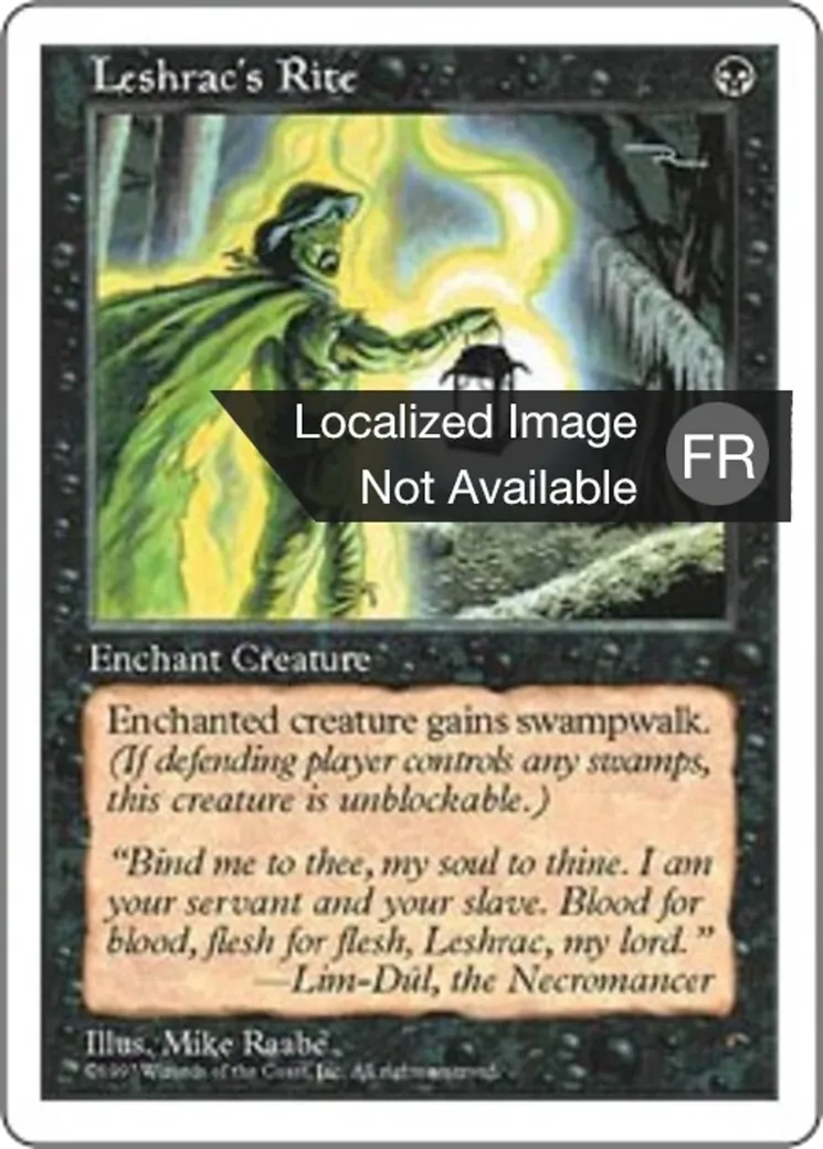 Rite selon Leshrac — Fifth Edition — Magic: The Gathering