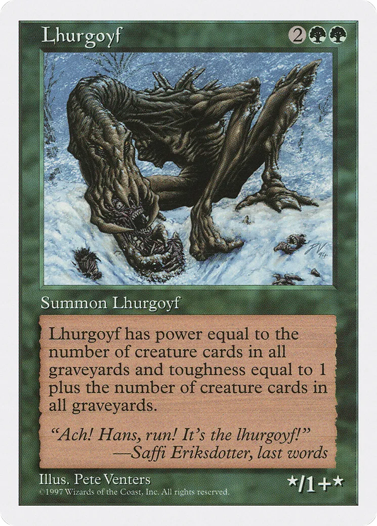 Lhurgoyf — Fifth Edition — Magic: The Gathering
