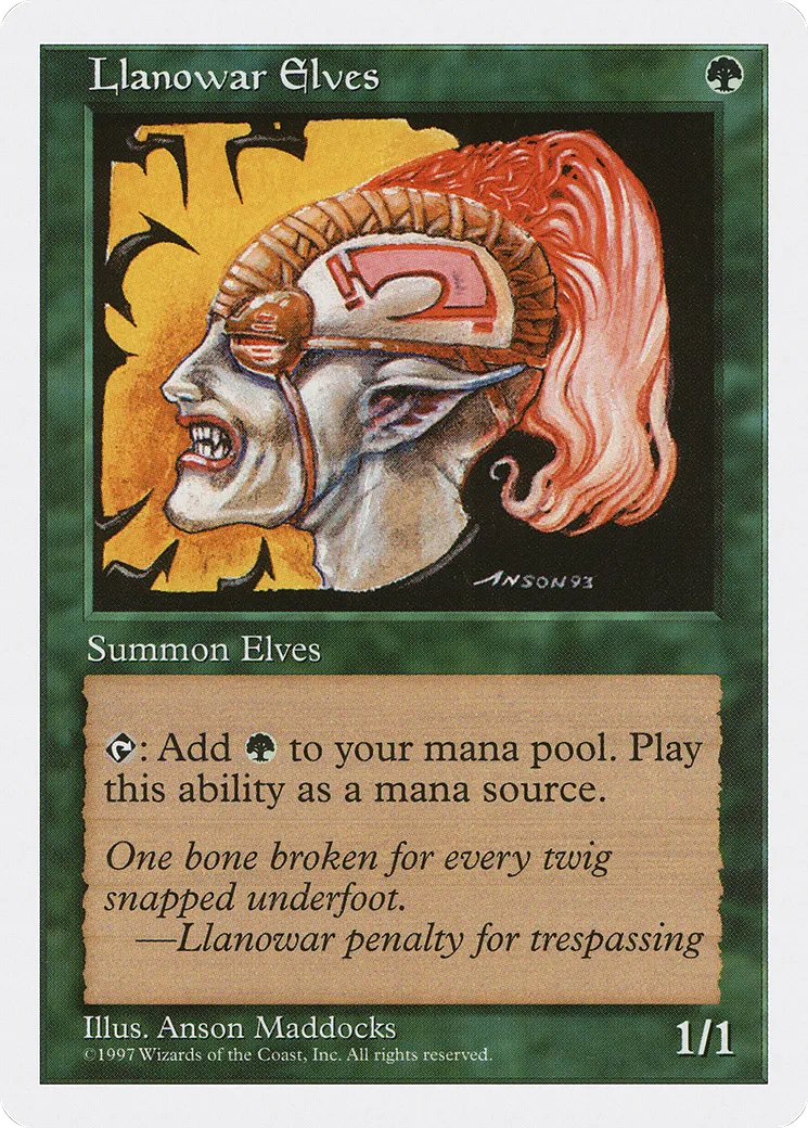 Llanowar Elves — Fifth Edition — Magic: The Gathering