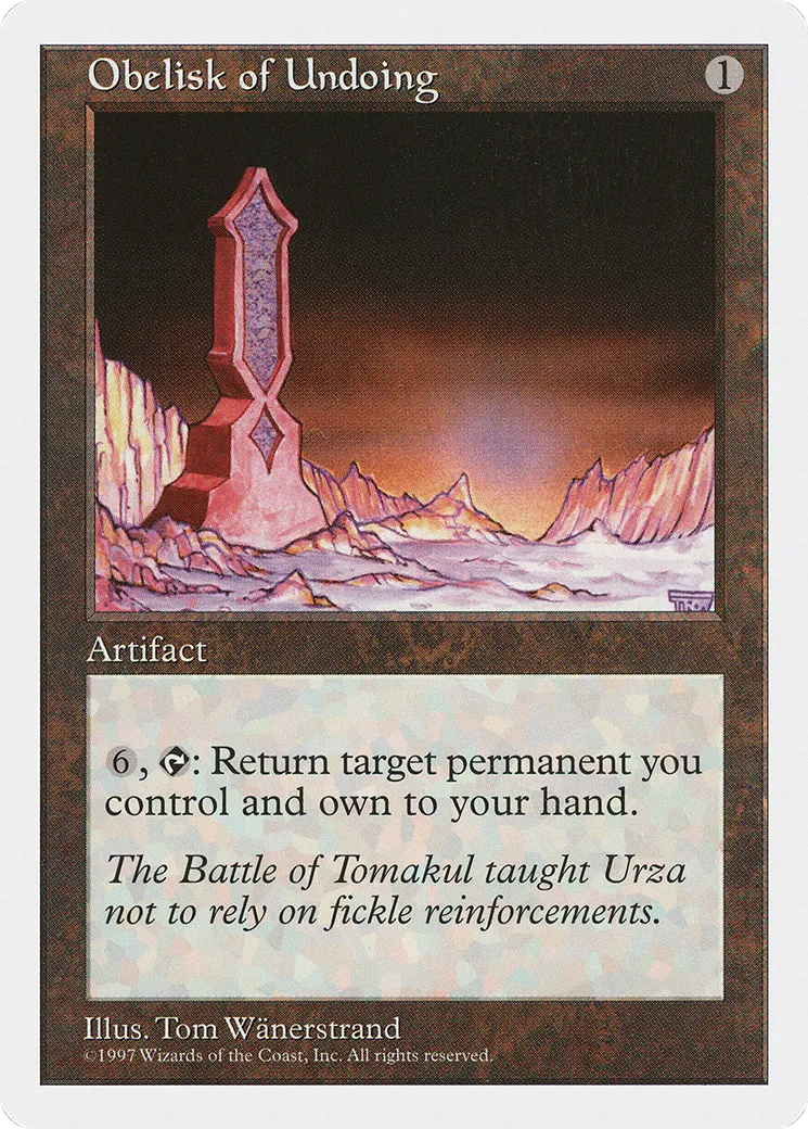 Obelisk of Undoing — Fifth Edition — Magic: The Gathering