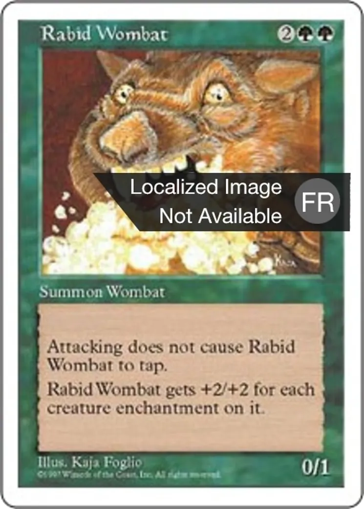Wombat enragé — Fifth Edition — Magic: The Gathering