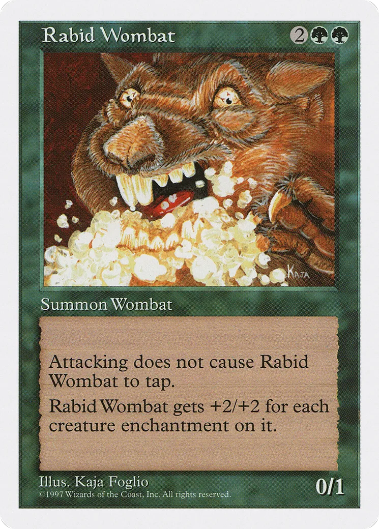Wombat enragé — Fifth Edition — Magic: The Gathering