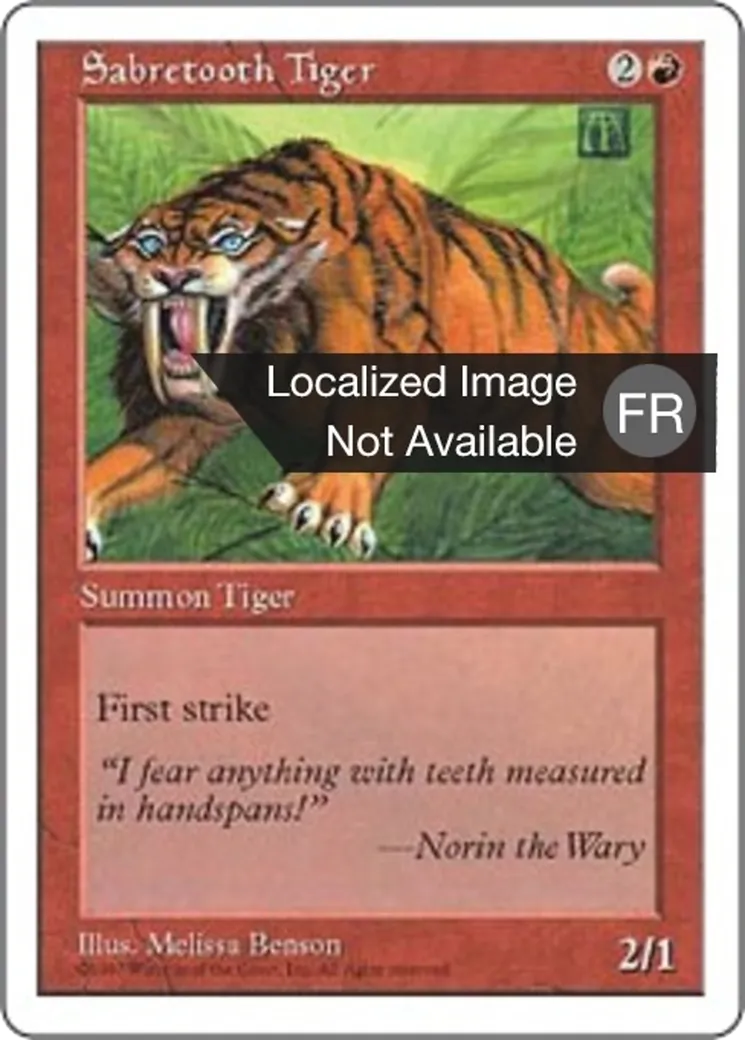 Tigre à dents de sabre — Fifth Edition — Magic: The Gathering
