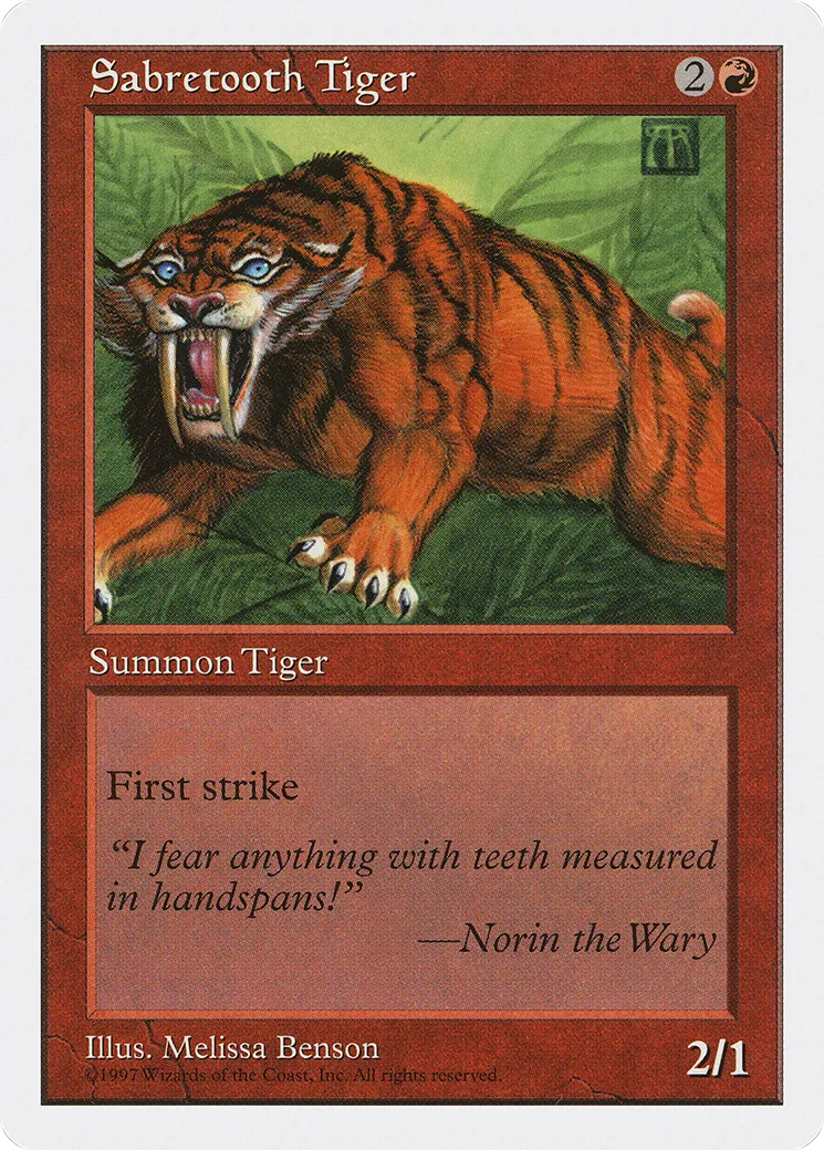 Tigre à dents de sabre — Fifth Edition — Magic: The Gathering