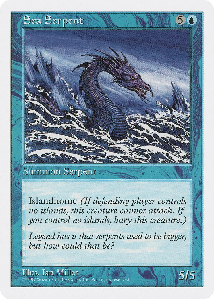 Sea Serpent — Fifth Edition — Magic: The Gathering