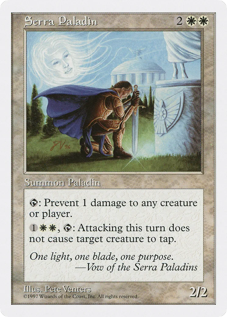 Paladin de Serra — Fifth Edition — Magic: The Gathering