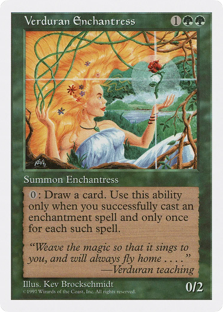 Verduran Enchantress — Fifth Edition — Magic: The Gathering