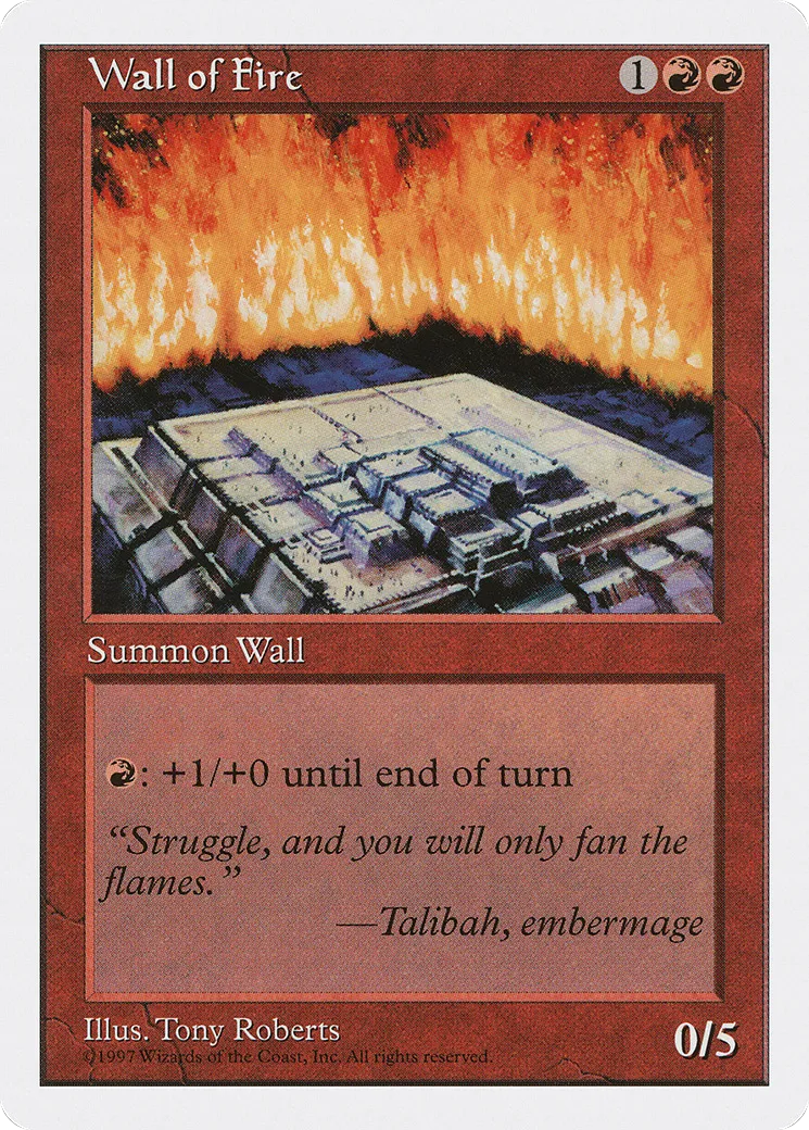 Wall of Fire — Fifth Edition — Magic: The Gathering