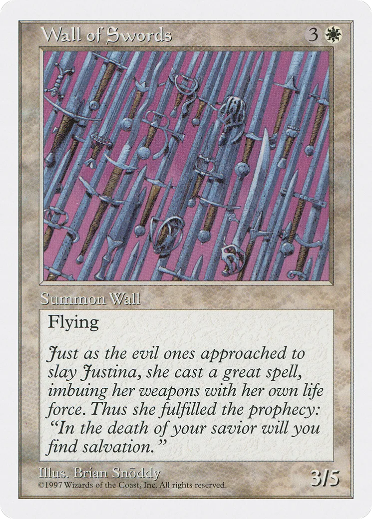 Wall of Swords — Fifth Edition — Magic: The Gathering