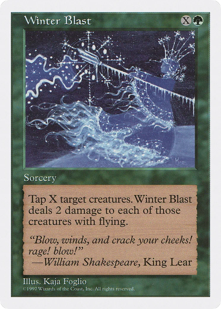 Winter Blast — Fifth Edition — Magic: The Gathering