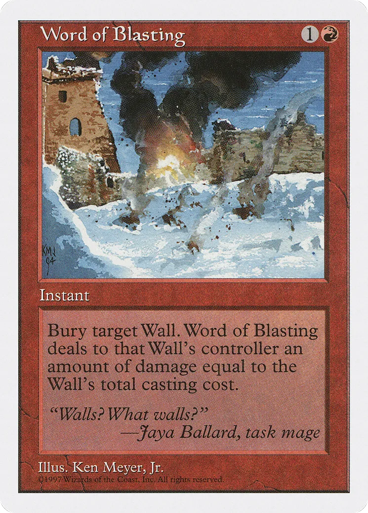 Word of Blasting — Fifth Edition — Magic: The Gathering