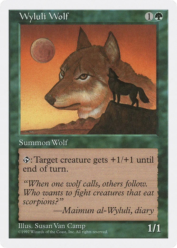 Wyluli Wolf — Fifth Edition — Magic: The Gathering