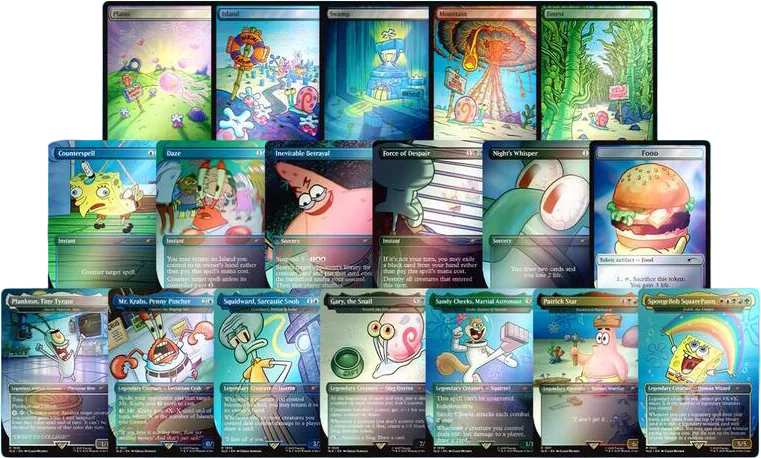 Secret Lair Bundle Spongebob Squarepants Rainbow Foil — Secret Lair Drop — Magic: The Gathering